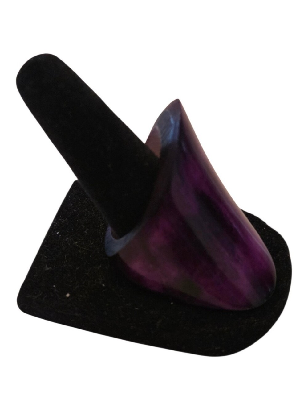 Vintage Purple Asymmetric Chunky Ring Boho